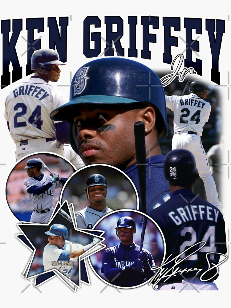 Vintage 90s Bootleg Ken Griffey Player S Mariners Baseball Legend