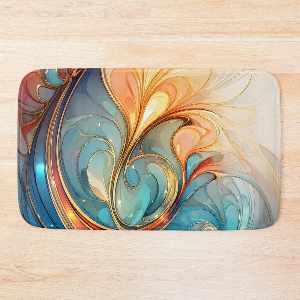 Item preview, Contemporary Strokes IX: Exploring the harmony of Art Nouveau in an abstract painting with vibrant colors and geometric shapes. designed and sold by InsaneLEDP.