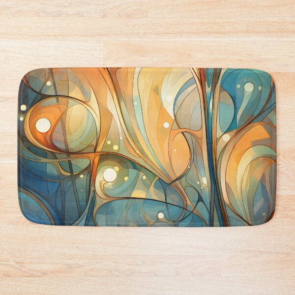 Item preview, Contemporary Strokes X: Exploring the harmony of Art Nouveau in an abstract painting with vibrant colors and geometric shapes. designed and sold by InsaneLEDP.