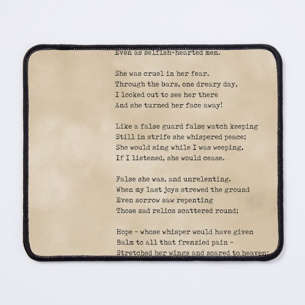 Item preview, Hope - Emily Jane Bronte Poem - Literature - Typewriter Print 3 - Vintage designed and sold by Studio Grafiikka.