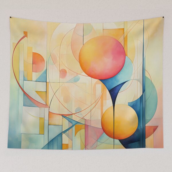 Item preview, Contemporary Strokes XI: Exploring the harmony of Art Nouveau in an abstract painting with vibrant colors and geometric shapes. designed and sold by InsaneLEDP.