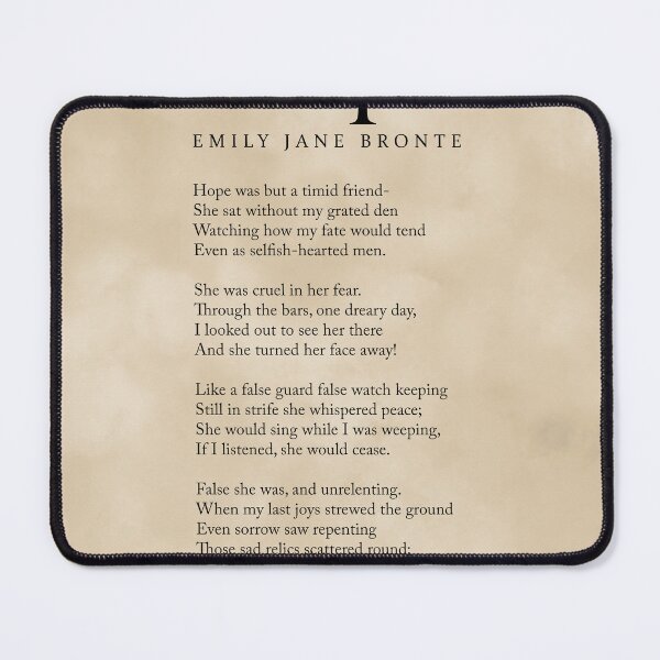 Item preview, Hope - Emily Jane Bronte Poem - Literature - Typography Print 3 - Vintage designed and sold by Studio Grafiikka.