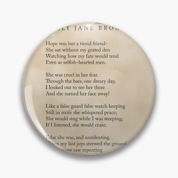 Item preview, Hope - Emily Jane Bronte Poem - Literature - Typography Print 3 - Vintage designed and sold by Studio Grafiikka.