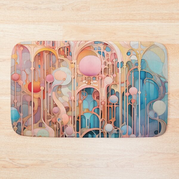 Item preview, Contemporary Strokes XII: Exploring the harmony of Art Nouveau in an abstract painting with vibrant colors and geometric shapes. designed and sold by InsaneLEDP.