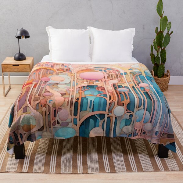 Item preview, Contemporary Strokes XII: Exploring the harmony of Art Nouveau in an abstract painting with vibrant colors and geometric shapes. designed and sold by InsaneLEDP.