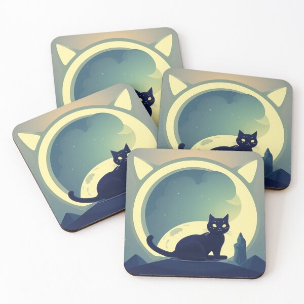 Item preview, Black cat moon designed and sold by Roxburylane.