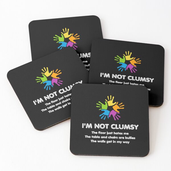 Item preview, I'm not clumsy, the floor just hates me, the tables and chairs are bullies, the walls get in my way, Funny Saying, Funny Clumsy, Clumsy Friend Gift, Gift for Her, Gift For Him, Sarcasm  designed and sold by PrintsPatterns-.