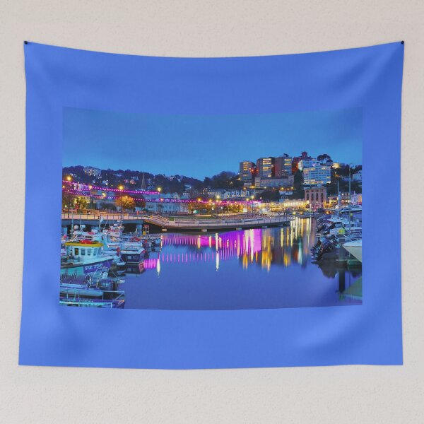 Item preview, Torquay Harbour At Night designed and sold by Alisonchambers2.