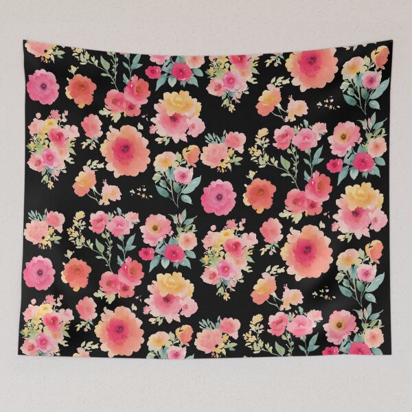 Item preview, Flower pattern on black designed and sold by Jayjaynaenae.