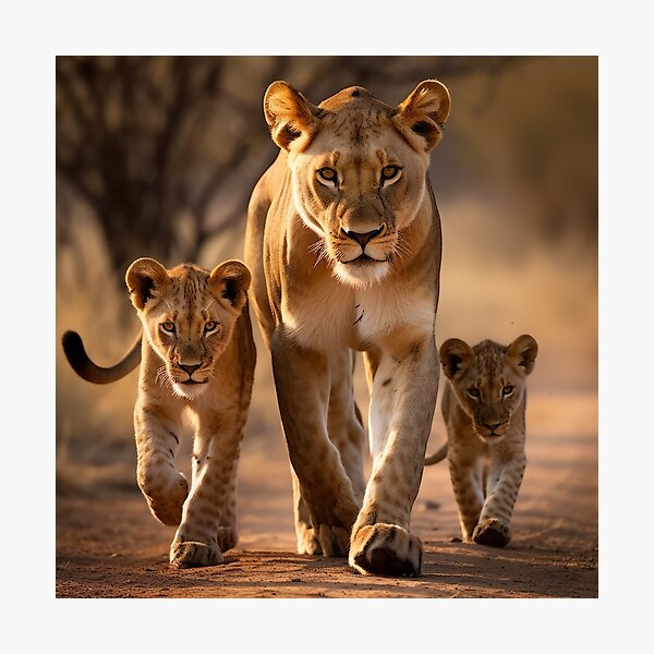 Item preview, Lioness and her cubs designed and sold by KostasCreations.