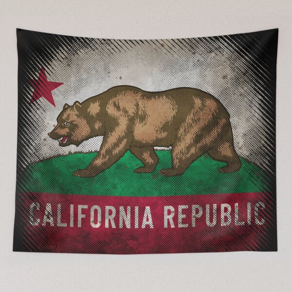 Item preview, California Bear Flag (vintage Grunge Style) #3 designed and sold by Winya.