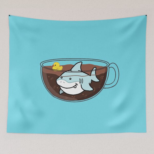 Item preview, Shark Coffee (Transparent Mug) designed and sold by octopuscafe.