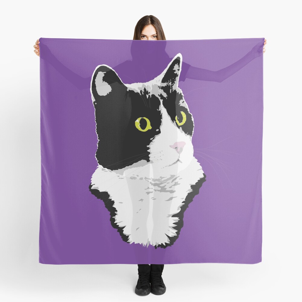 Regal Tuxedo Kitty Scarf