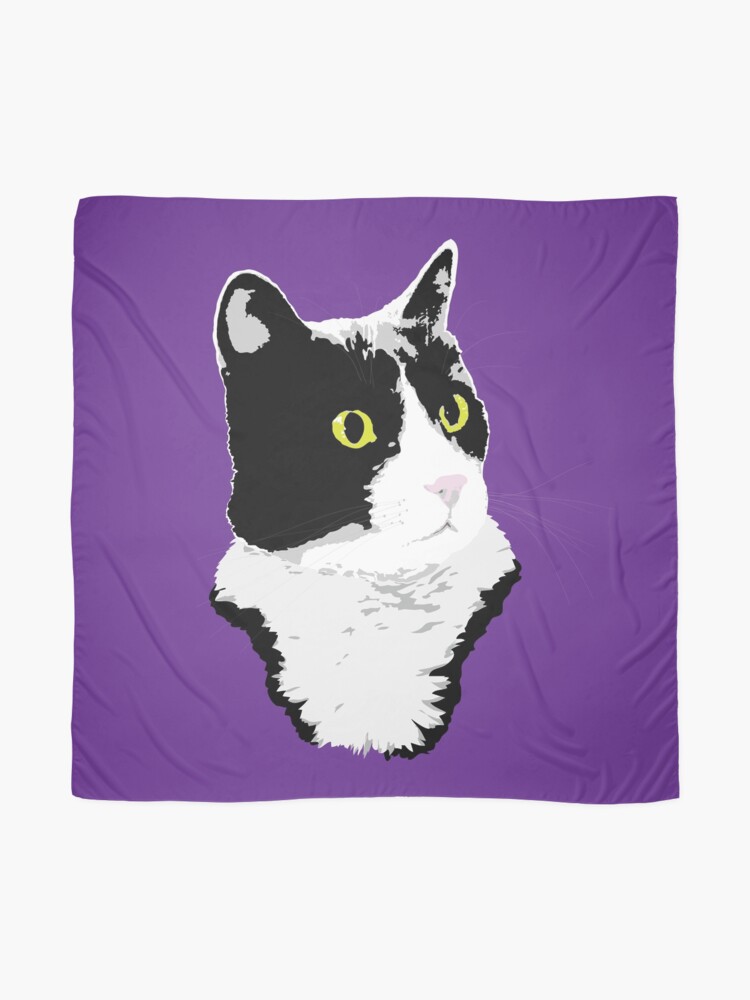 Alternate view of Regal Tuxedo Kitty Scarf