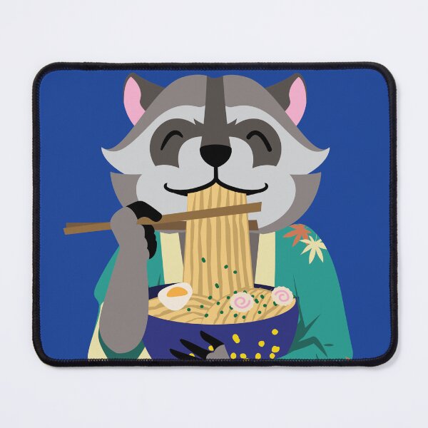 Item preview, Raccoon Eating Ramen designed and sold by littlebearart.