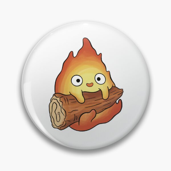 Howl's Moving Castle Calcifer with The Log Badge Pins