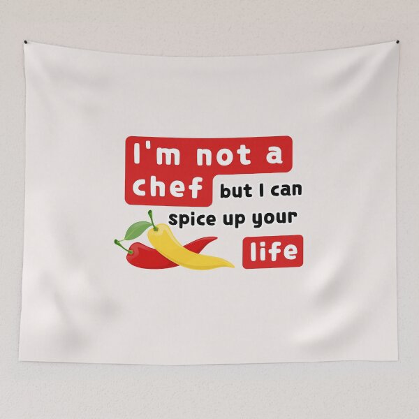 Item preview, I'm not a Chef but I can Spice up your Life, Funny Sayings, Humor, Jokes, Kitchen Humor, Foodie Humor,  designed and sold by PrintsPatterns-.