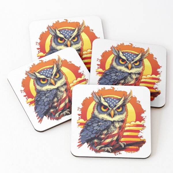 Item preview, American Owl under the Sunset designed and sold by Tuong Nguyen.