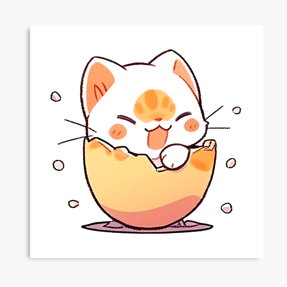 Cute cat in the egg