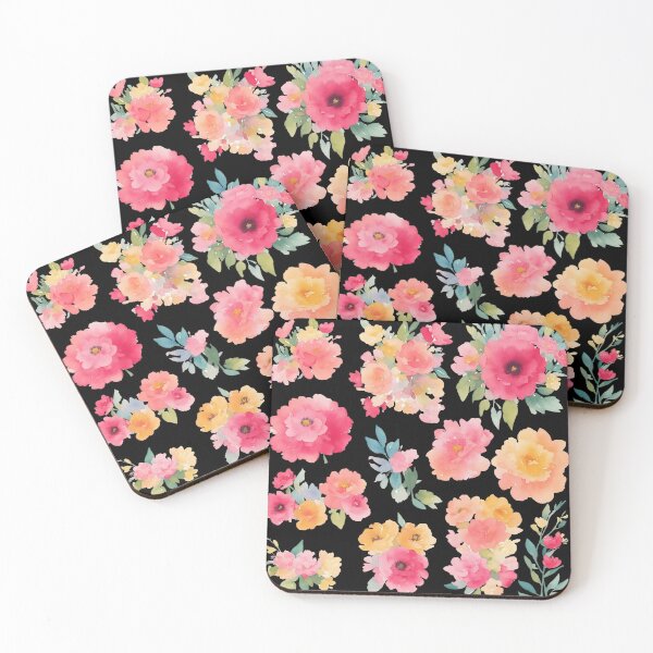 Item preview, Watercolor Spring flower seamless pattern with black backgound designed and sold by Jayjaynaenae.