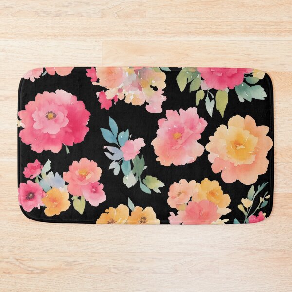 Item preview, Watercolor Spring flower seamless pattern with black backgound designed and sold by Jayjaynaenae.