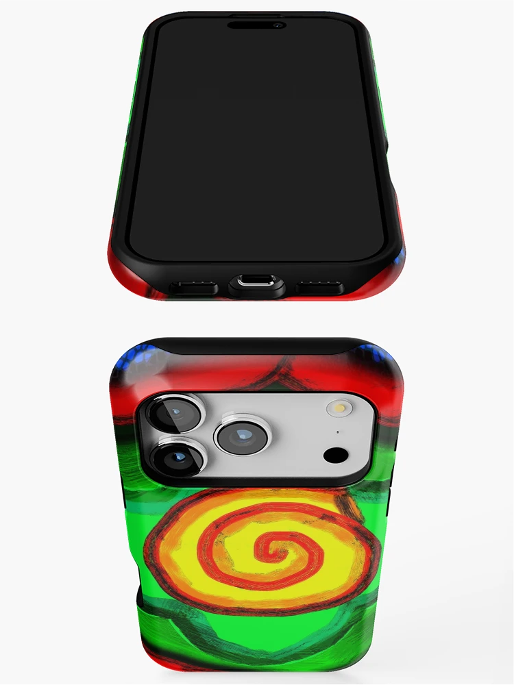 Thumbnail 3 of 4, iPhone Case, Clover Vortex designed and sold by RiffShaman.