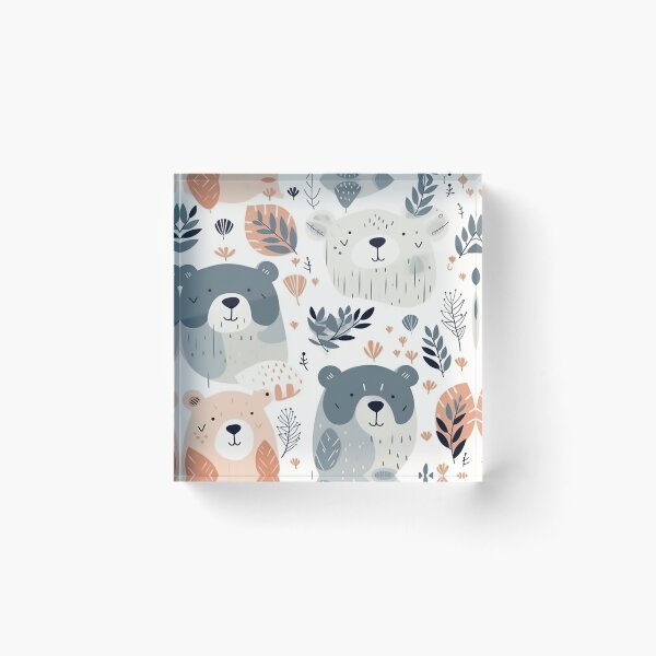 Item preview, Cute bear pattern designed and sold by Lexa Pix.