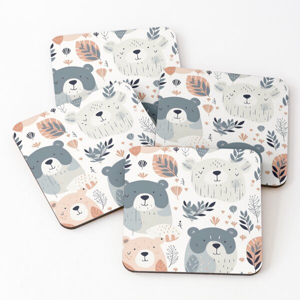 Item preview, Cute bear pattern designed and sold by Lexa Pix.
