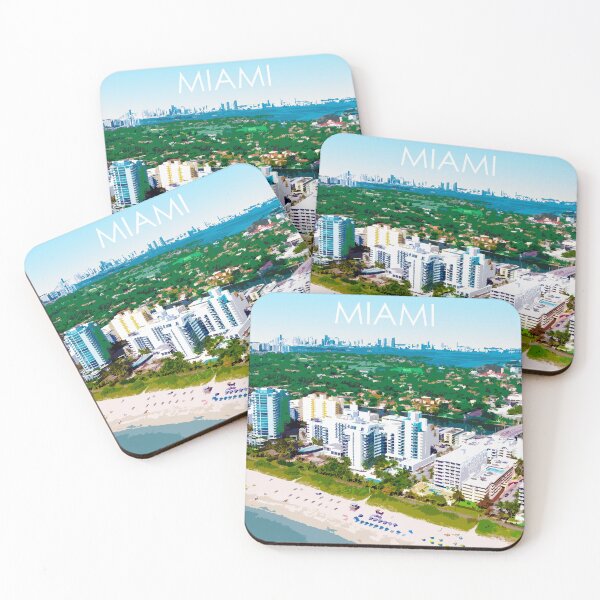 Item preview, Miami, Florida, USA, Print designed and sold by summattodraw.