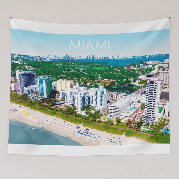 Item preview, Miami, Florida, USA, Print designed and sold by summattodraw.
