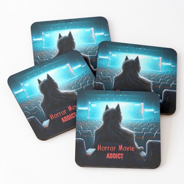 Item preview, Horror movie addict werewolf in cinema hall designed and sold by TomFrontierArt.