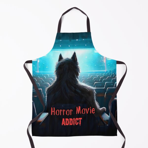 Item preview, Horror movie addict werewolf in cinema hall designed and sold by TomFrontierArt.