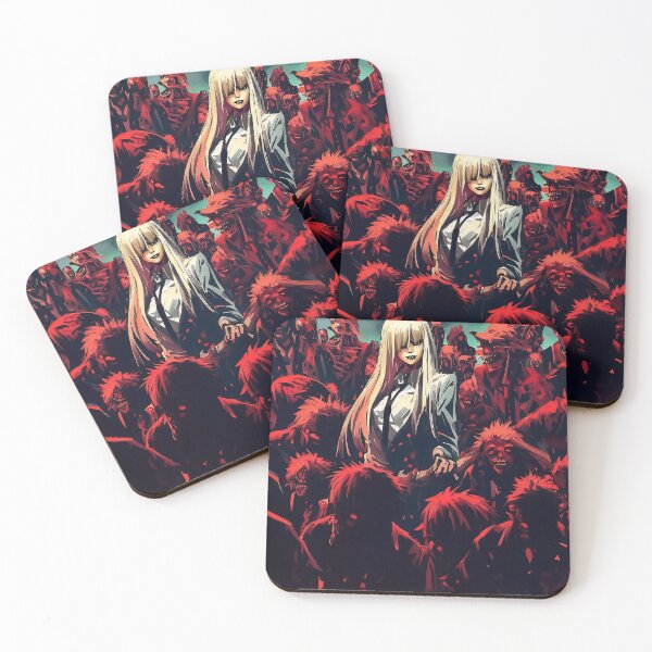 Item preview, Spooky Female vampire in the middle of a zombie horde pattern designed and sold by TomFrontierArt.