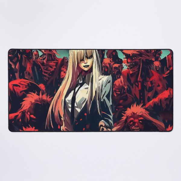 Item preview, Spooky Female vampire in the middle of a zombie horde pattern designed and sold by TomFrontierArt.