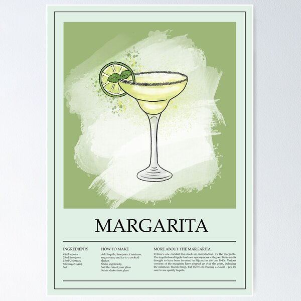 Item preview, Margarita Poster designed and sold by CloverFi.