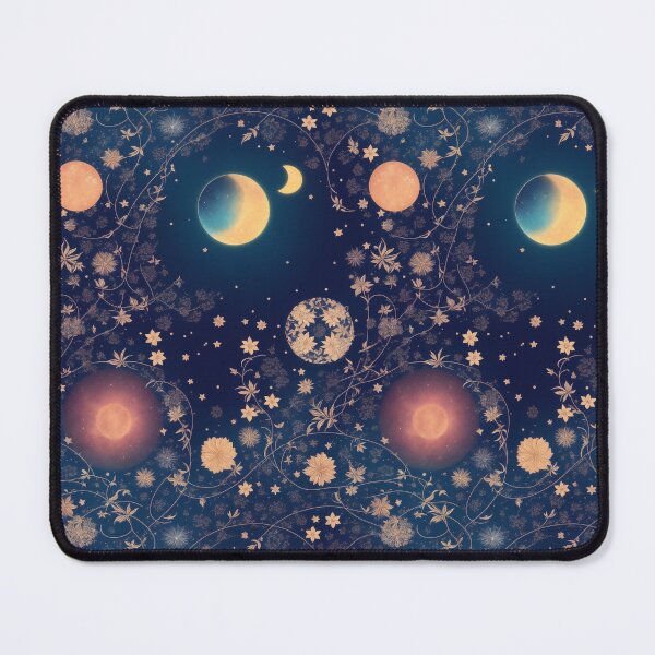 Item preview, Celestial and Botanical Seamless Pattern 15: Starry Vine Euphoria designed and sold by Floral Fiesta Designs.