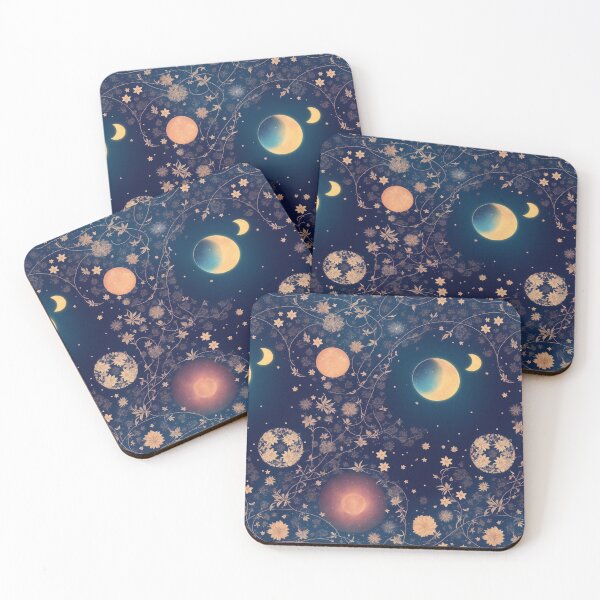 Item preview, Celestial and Botanical Seamless Pattern 15: Starry Vine Euphoria designed and sold by Floral Fiesta Designs.