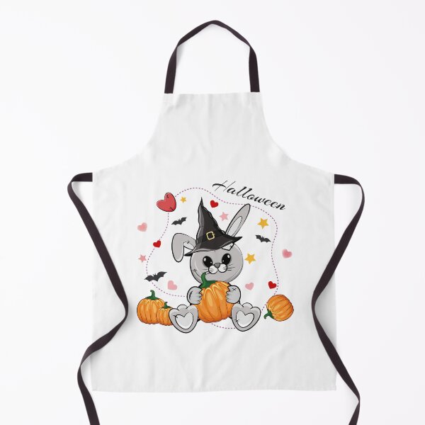 Item preview, Cute gray rabbit with a pumpkin hat for Halloween designed and sold by quanlh.