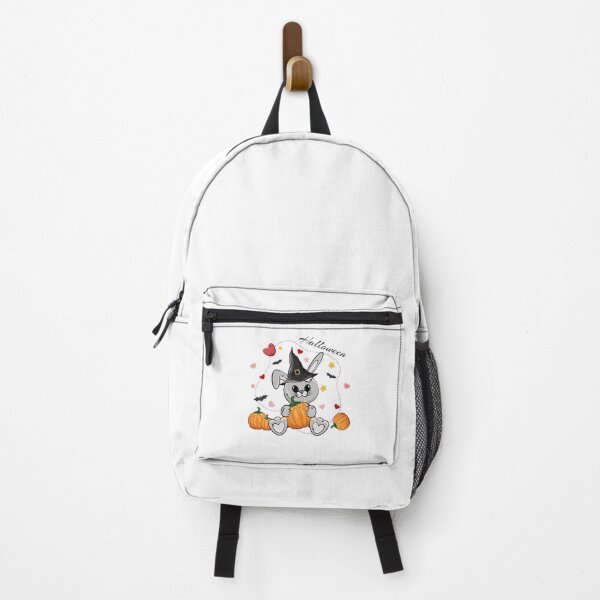 Item preview, Cute gray rabbit with a pumpkin hat for Halloween designed and sold by quanlh.