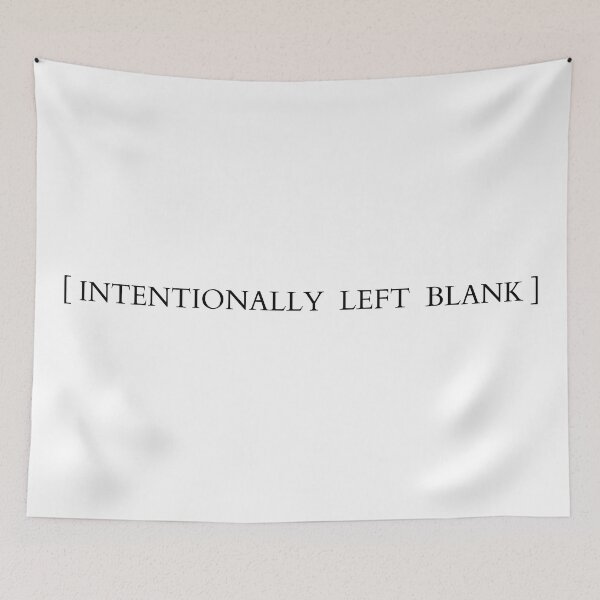 Item preview, Intentionally Left Blank (light) designed and sold by Sus-Snail-Co.