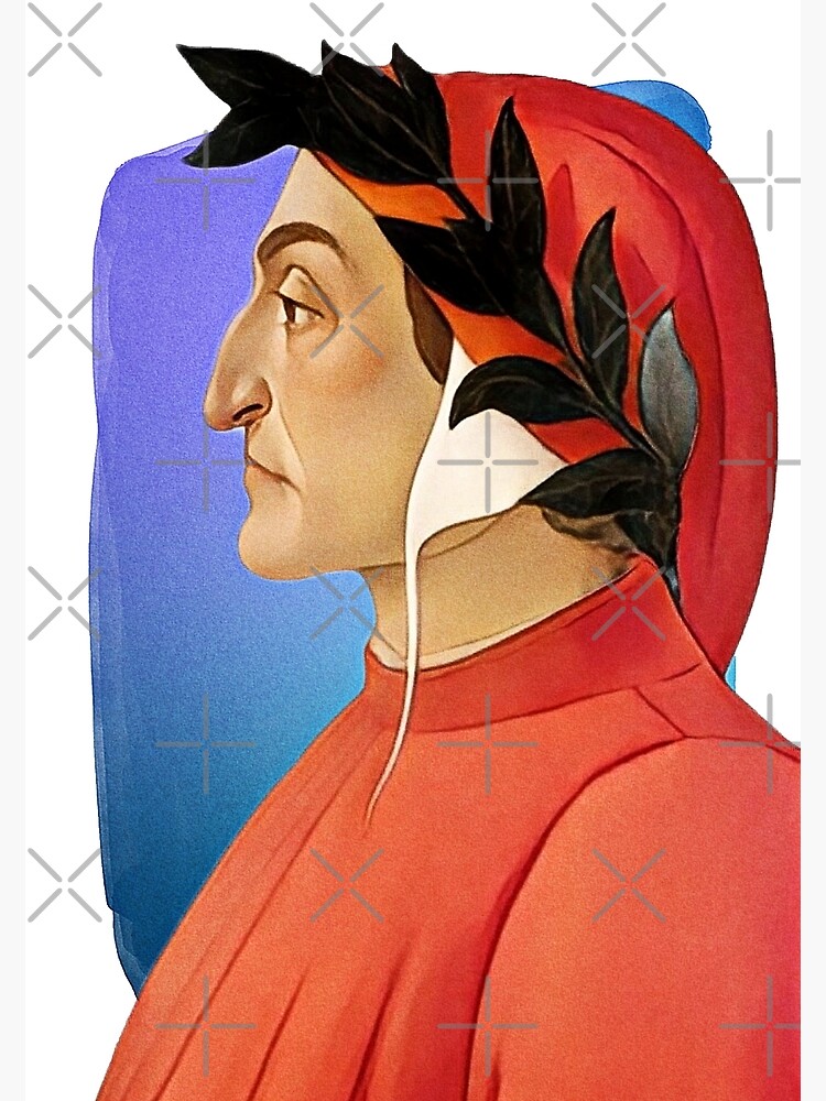 Italian Poet Dante Alighieri illustration Postcard