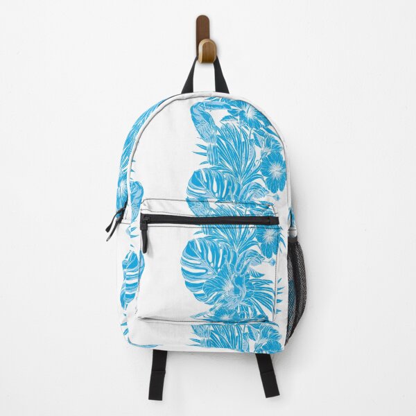 Item preview, Tropical rainforest palm tree leaves hibiscus with toucan lovers designed and sold by letsgow8th.