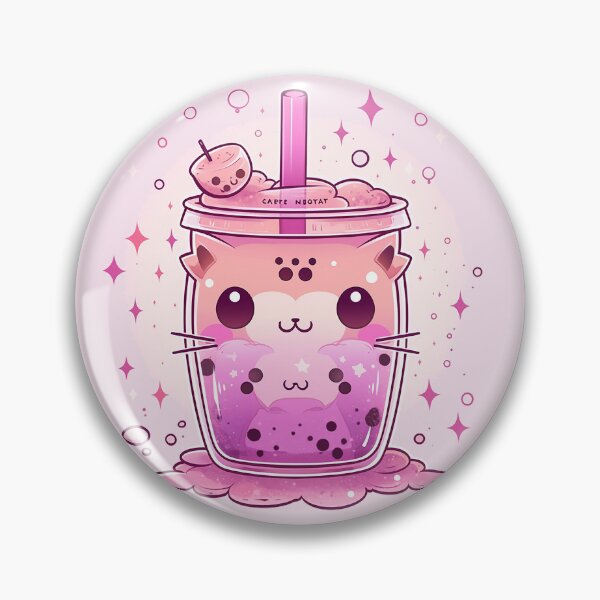 Item preview, Bubble Tea Neko - Dragon Fruit Marshmallow designed and sold by SnarkyDoodles.