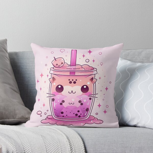 Item preview, Bubble Tea Neko - Dragon Fruit Marshmallow designed and sold by SnarkyDoodles.