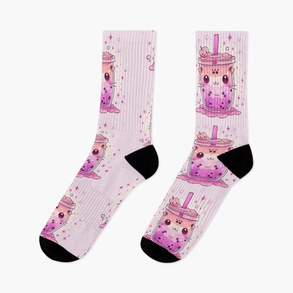 Item preview, Bubble Tea Neko - Dragon Fruit Marshmallow designed and sold by SnarkyDoodles.