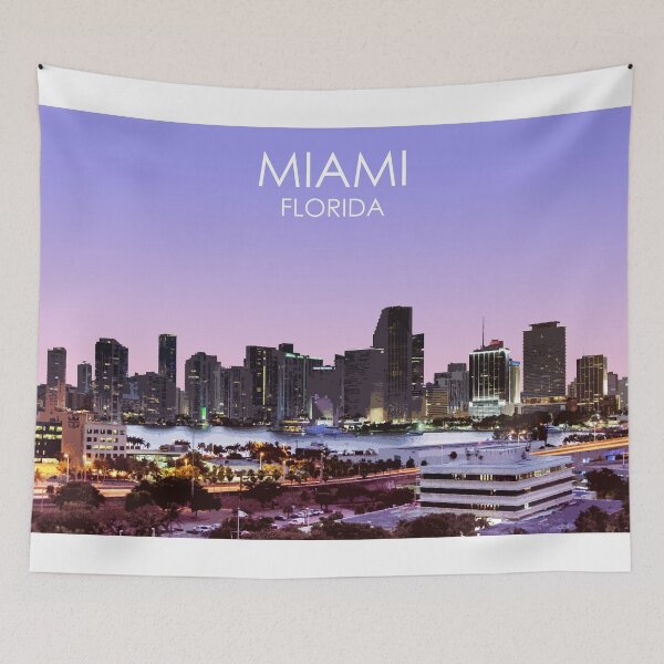 Item preview, Miami, Florida, USA, Print designed and sold by summattodraw.