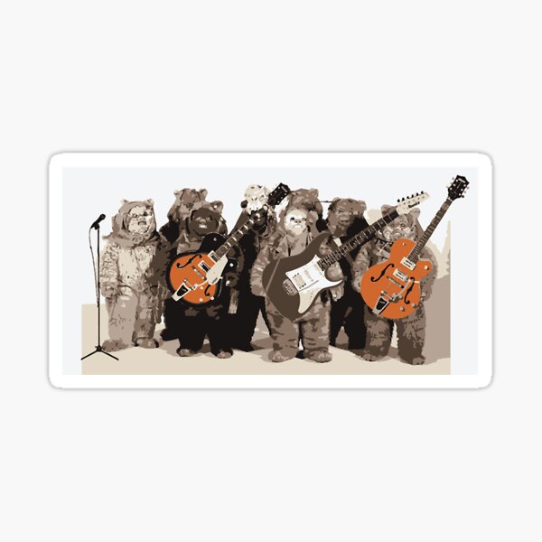 Vista previa del artículo con la obra «banda de rock ewok», diseñado y vendido por maye-rrohr.