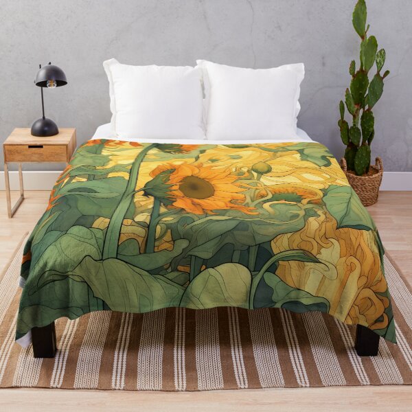 Item preview, artistic abstract sunflower 02 designed and sold by UnaWu533.