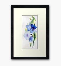 beautiful illustration of Hand Painted flower Wild Framed Print
