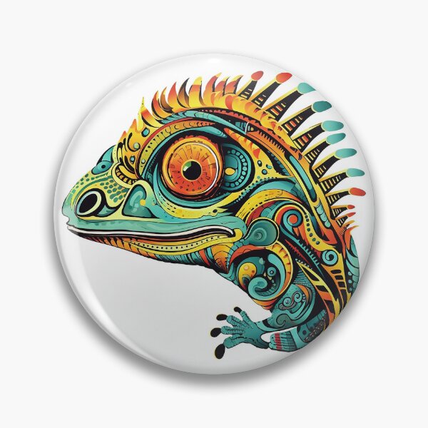 Item preview, Lizard digital art in a colorful pattern designed and sold by Adriano Carrideo.
